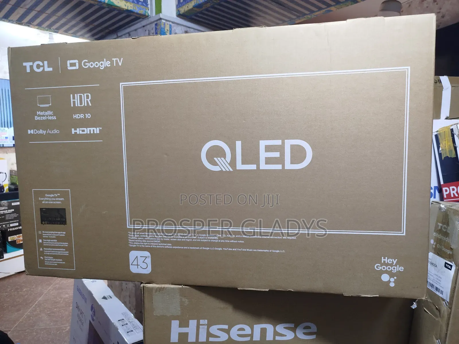 43 TCL Qled Smart Digital Android Flat Screen Flameless.