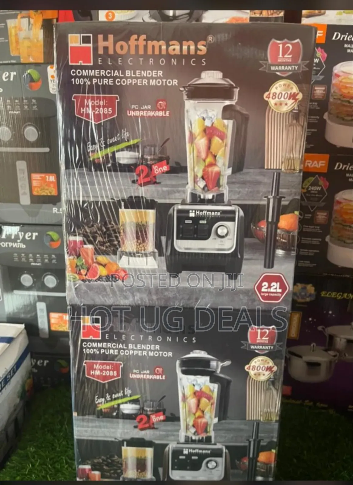 Hoffmans Commercial Blender Model Hm-2085 - Black