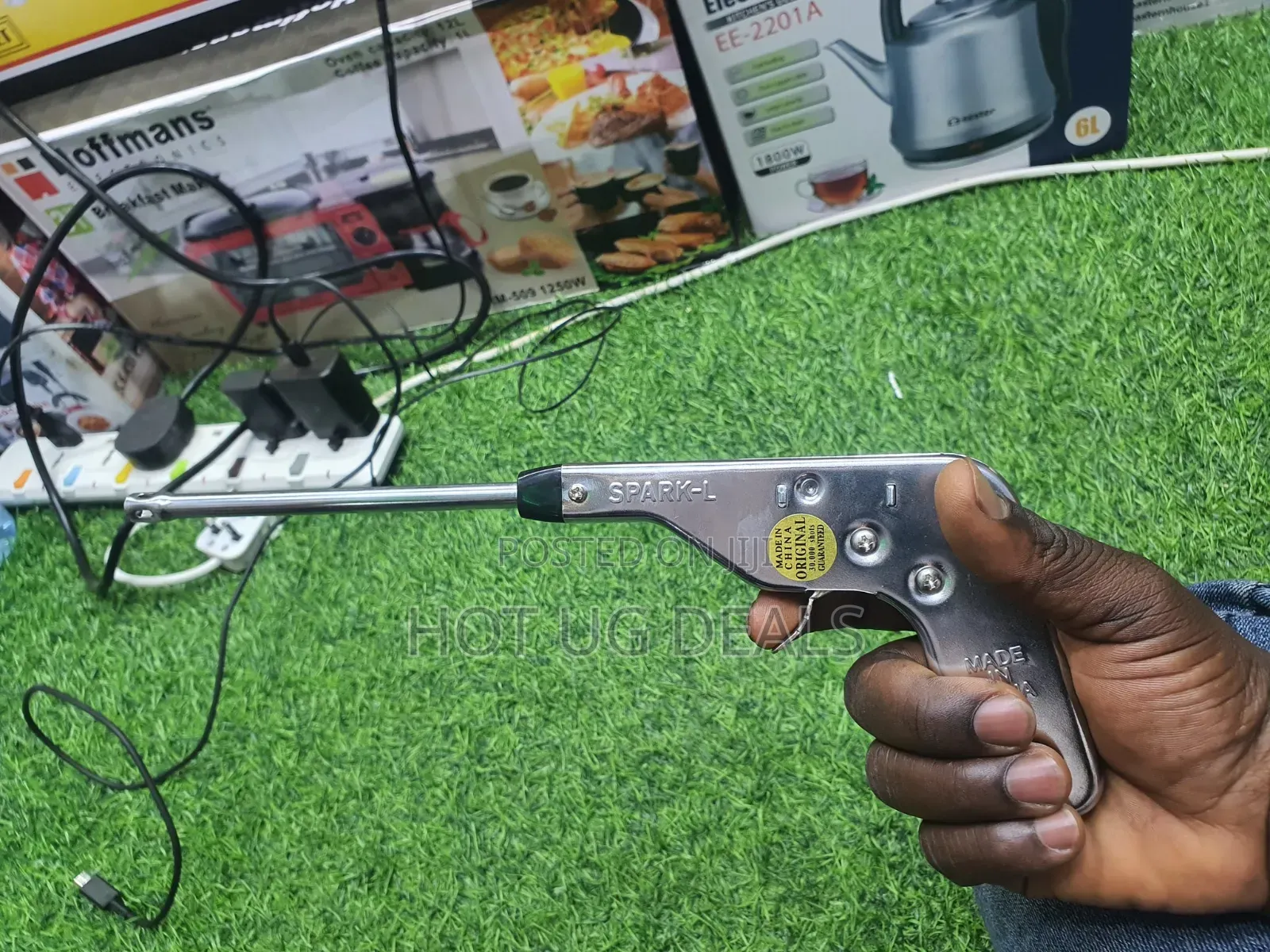 Gas Lighter With Electric Sparks - Silver
