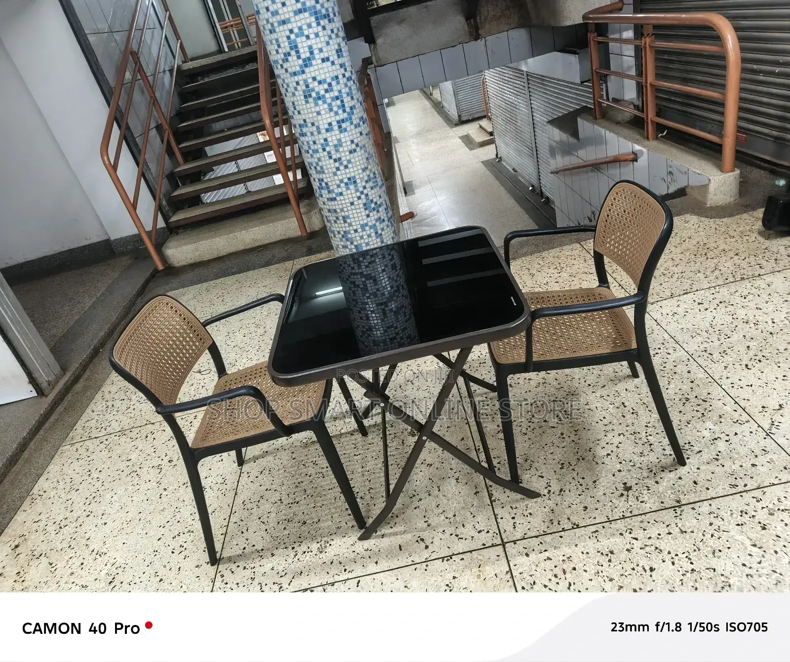 Indoor/Outdoor Plastic Chairs and Table