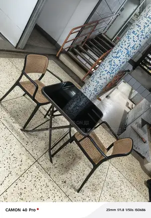 Indoor/Outdoor Plastic Chairs and Table