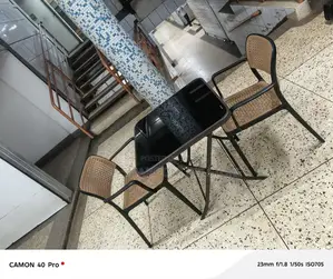 Indoor/Outdoor Plastic Chairs and Table