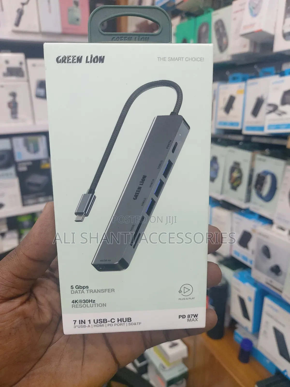 Green Lion 7 in 1 Usb-C Hub Pd 87w Adapter