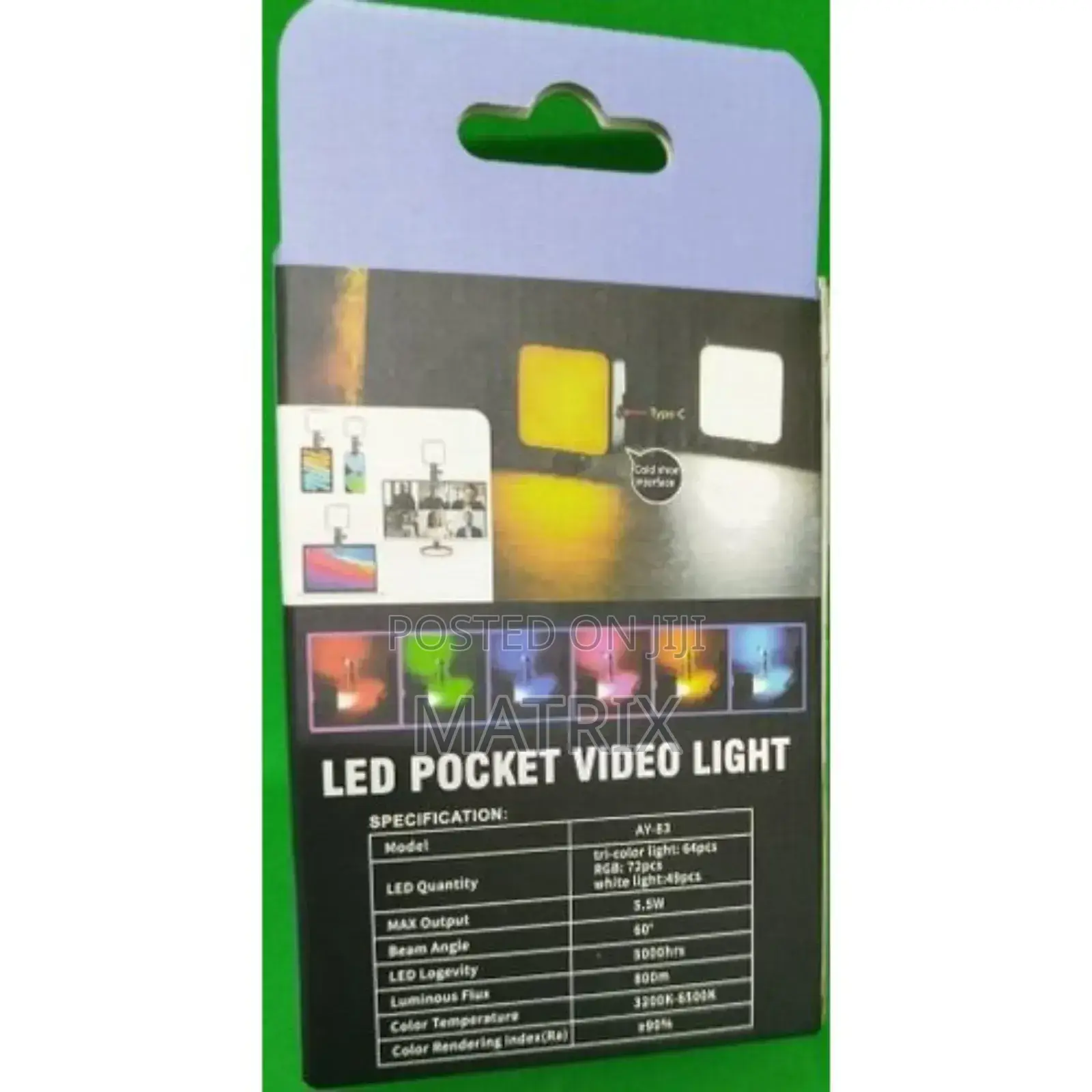 Compact Rechargeable Pocket Lamp for Video Content Creator