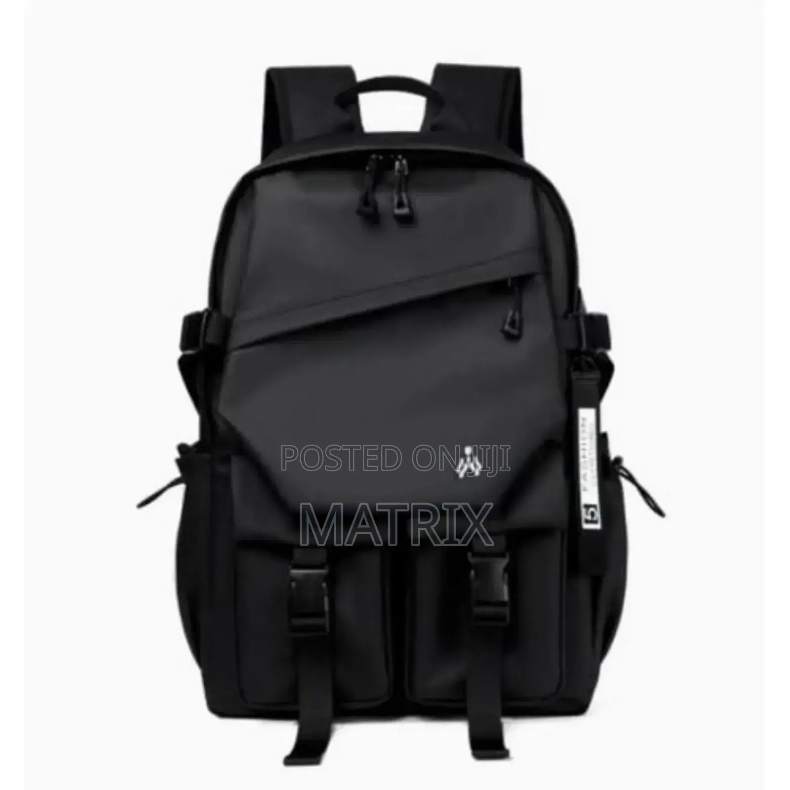 Large Capacity Unisex Backpack - Black