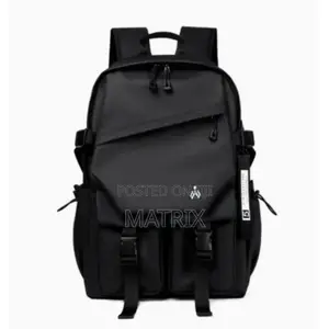 Large Capacity Unisex Backpack - Black
