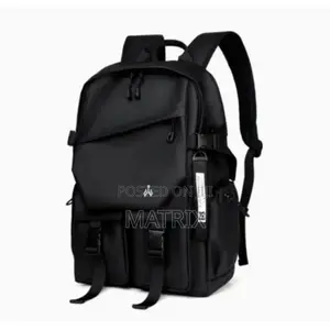 Large Capacity Unisex Backpack - Black