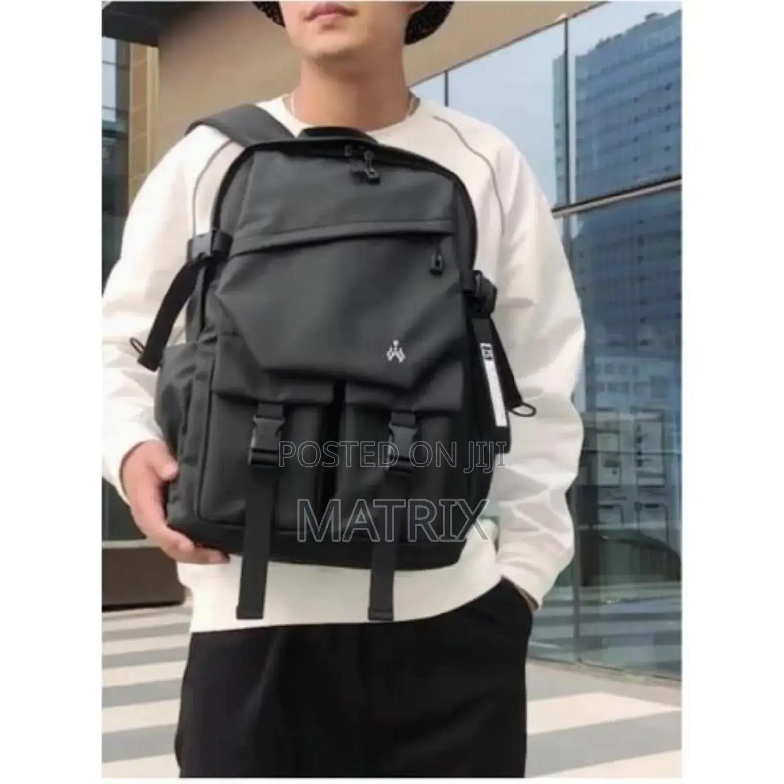 Large Capacity Unisex Backpack - Black