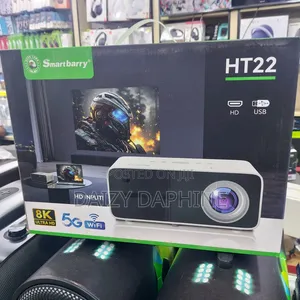 Smartbarry Ht22 Smart Projector With 500 Lumens