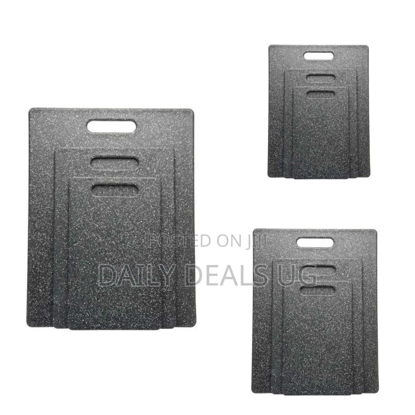 3-Pc Set of Polypropylene Cutting Boards With a Granite -Effect Finish
