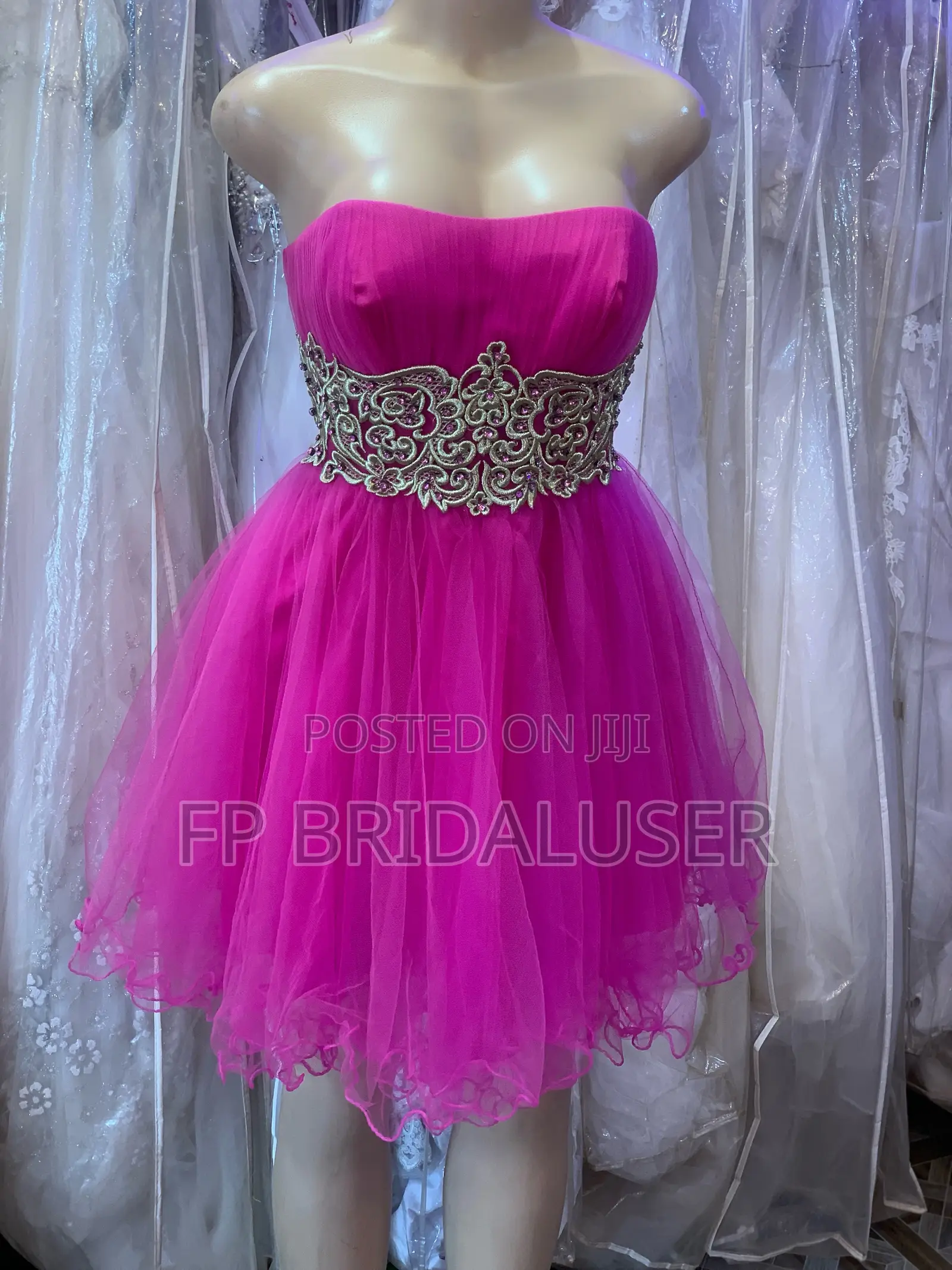 Bridesmaids Changing Short Pink Dress 4pcs