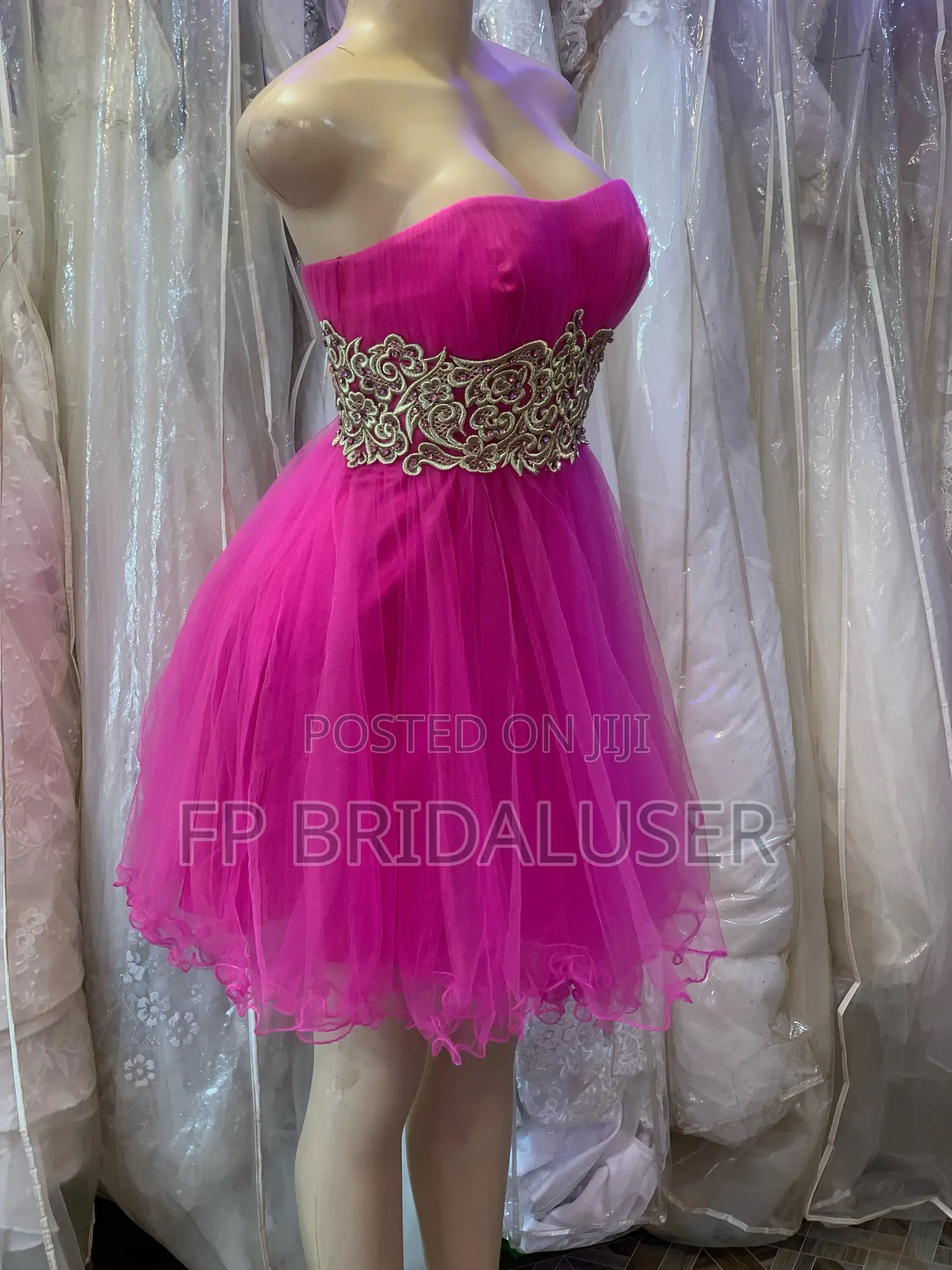 Bridesmaids Changing Short Pink Dress 4pcs