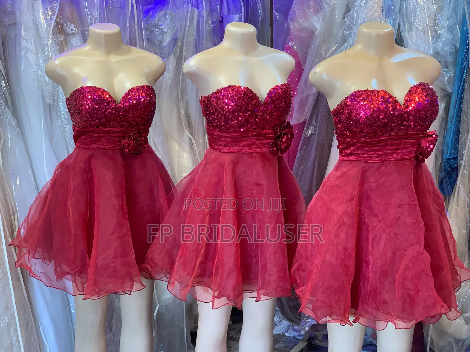 Bridesmaids Changing Short Pink Dress 4pcs