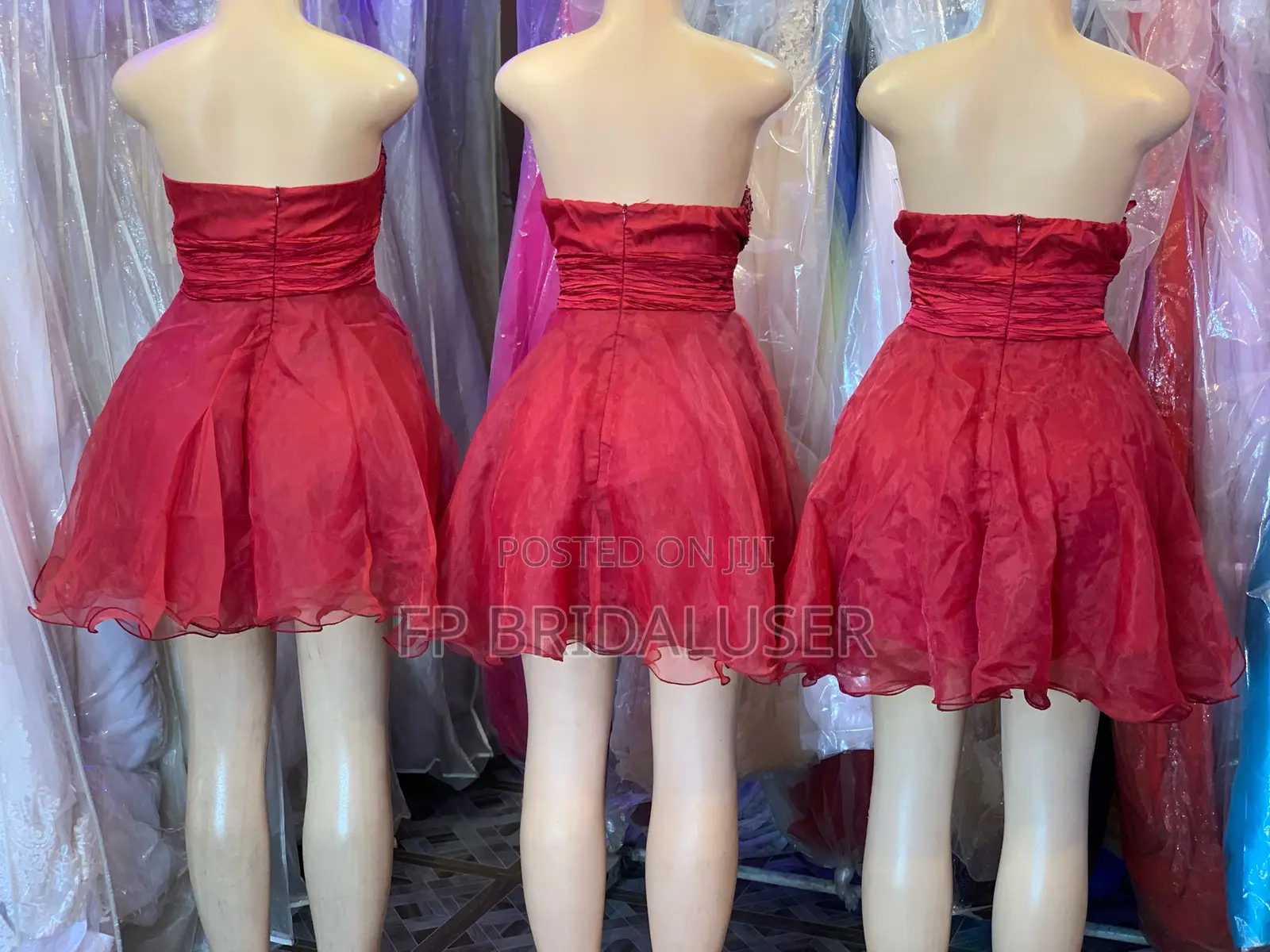 Bridesmaids Changing Short Pink Dress 4pcs