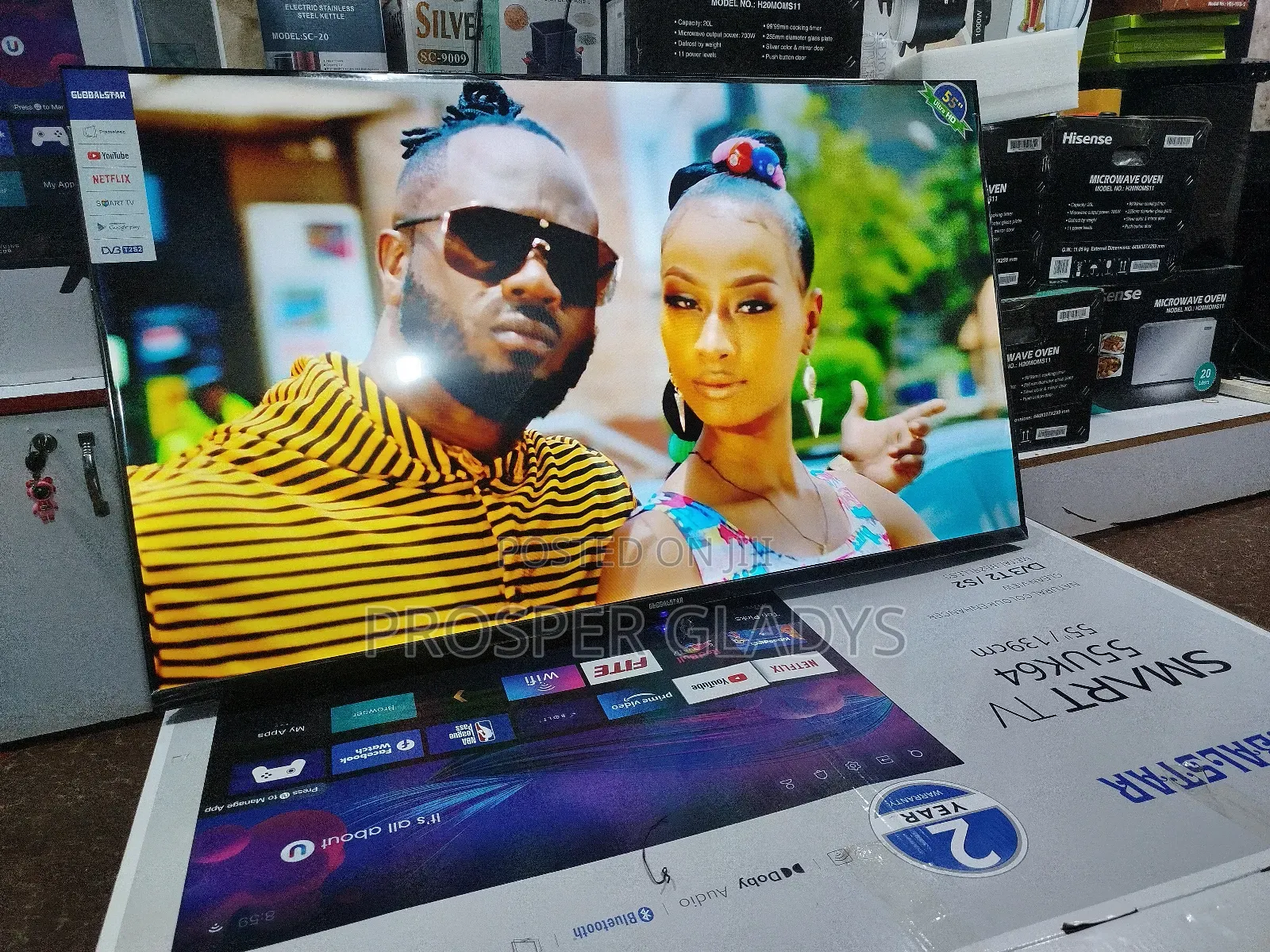 55 Global Star Smart Digital Flat Screen Flameless