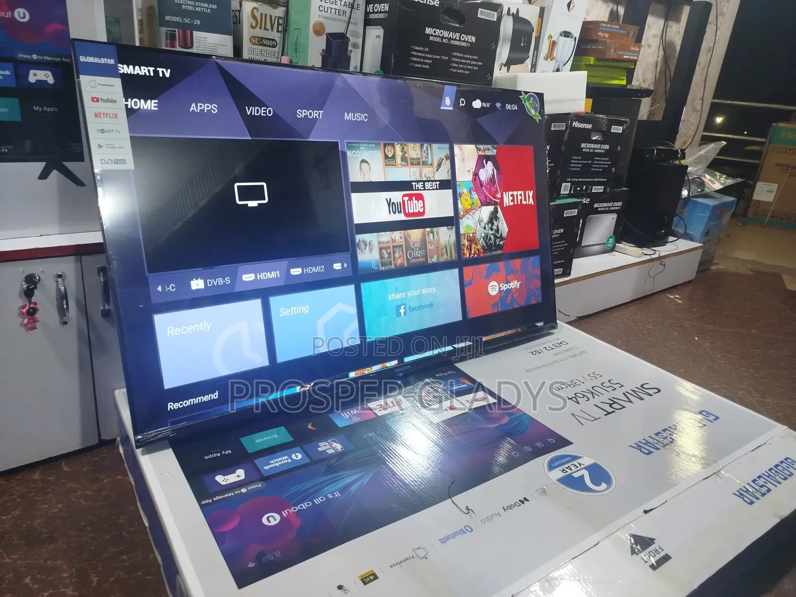 55 Global Star Smart Digital Flat Screen Flameless
