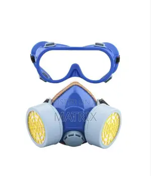 Anti Dust Spray Face Mask, Dust Face Goggles - Blue