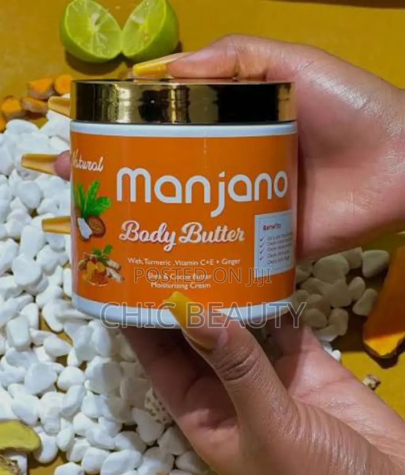 Mangano Butter Moisturizing Cream Tumeric, Vitamin C, Ginger 500ml
