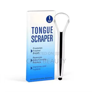 Stainless Steel Tongue Scraper. It Cleans Your Tongue