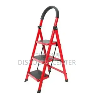 Foldable Ladder 3 Steps Red