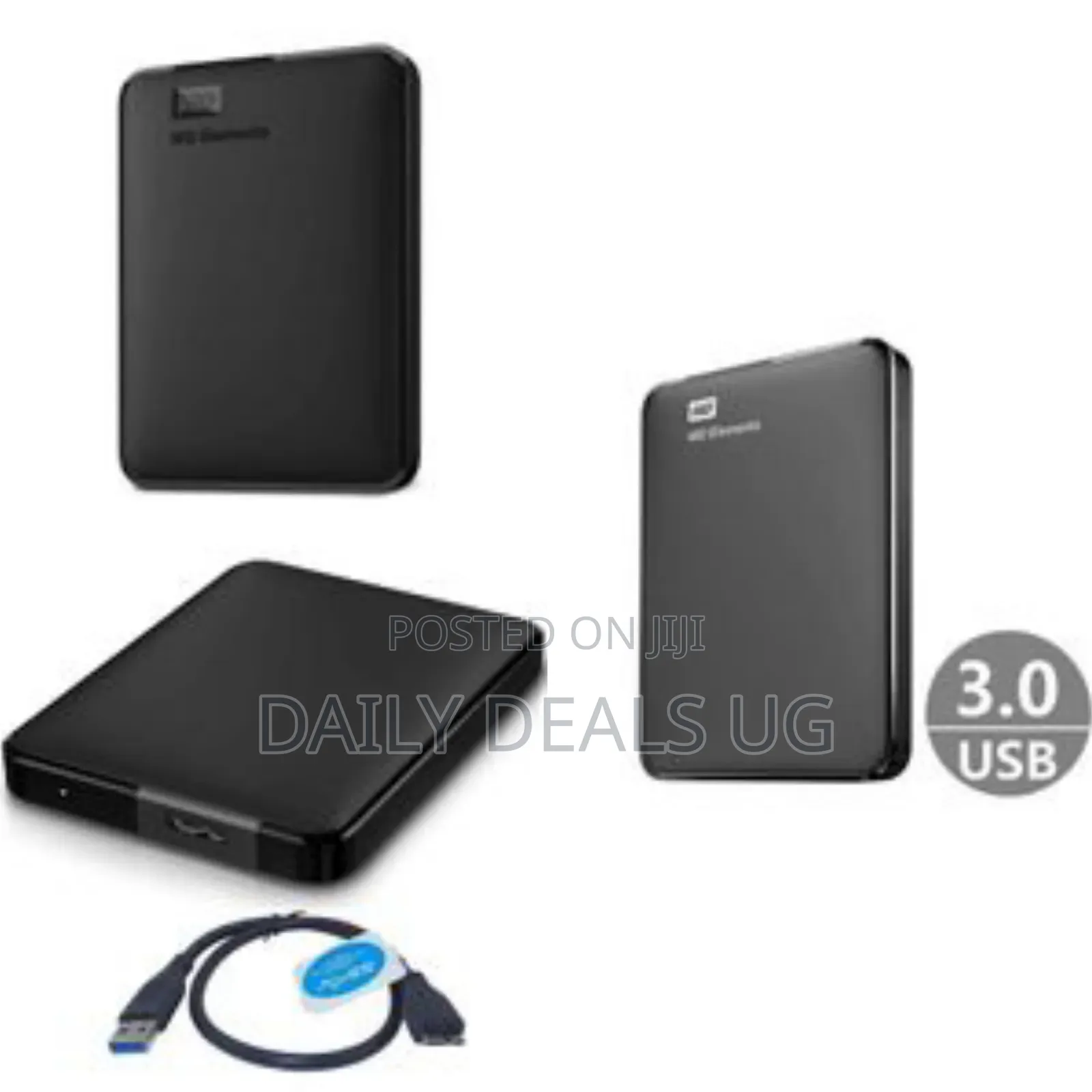 Western Digital 3.0 Usb High Speed External Hard Disk 320gb -Black