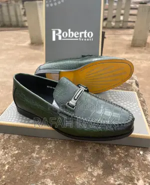 Original Green K.N.Weston Snake Skin Leather Loafers