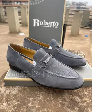 Original Men’S Classic Grey Suede Salvatore Ferragamo Loafers