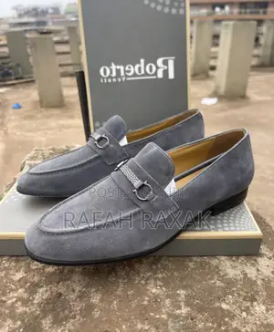 Original Men’S Classic Grey Suede Salvatore Ferragamo Loafers