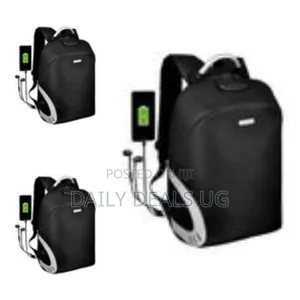 Sunpower Waterproof Laptop Bag With Usb Port -Black/Grey