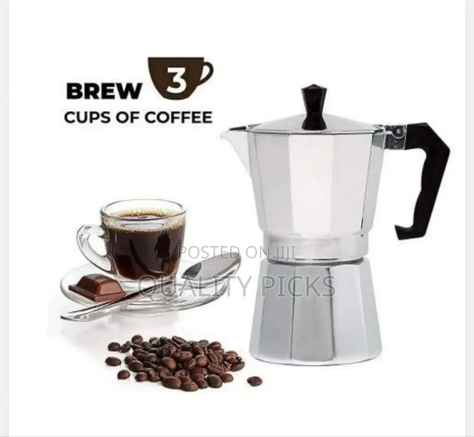 Coffee Maker Moka Pot Top Expresso Latte Stove Percolator.