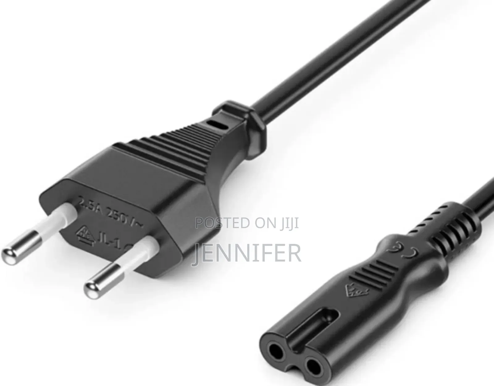 Power Cable European 2 Pole Euro Plug