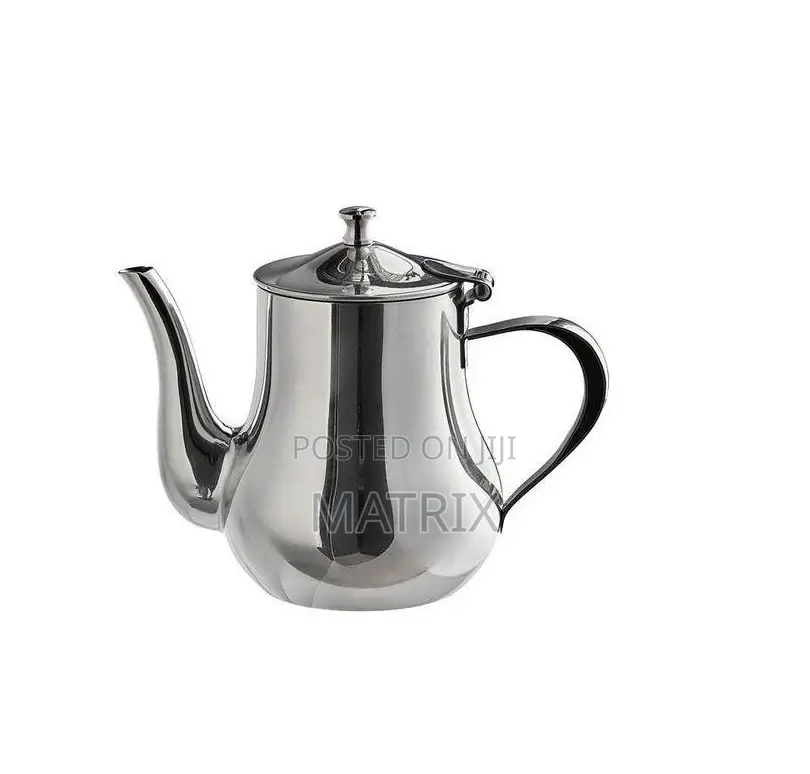 32 Oz Stainless Steel Tea Pot - Silver