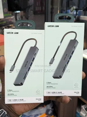 Green 7in1 Usb Hub