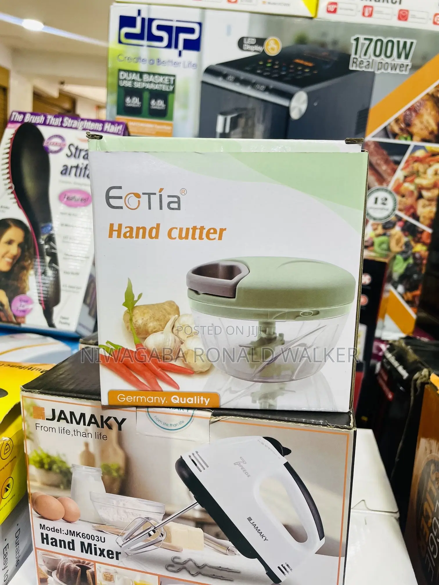 Hand-Pull Food Processor / Vegetable Chopper With 3-Blades