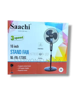 Saachi Stand Fan 16 Inches - 3-Speed, 3 Wind Modes