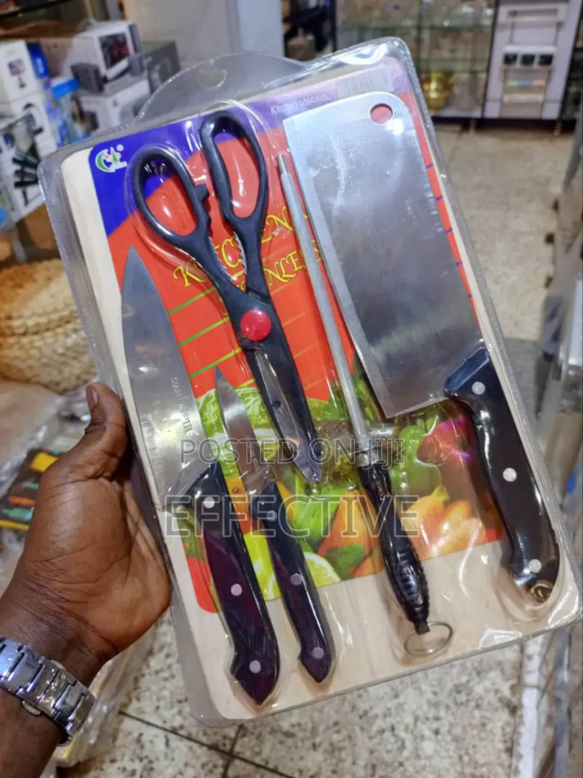 6-Piece Kitchen Knife Set and Board