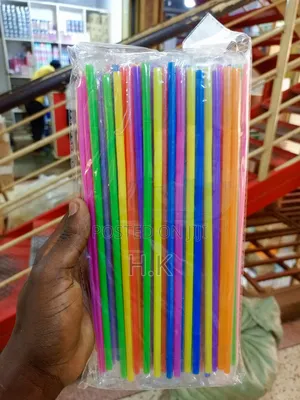 100pcs Colorful, Flexible Plastic Drinking Straws.