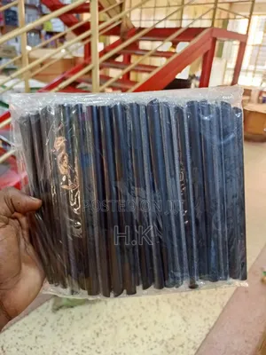 Black Plastic Drinking Straws 100pcs