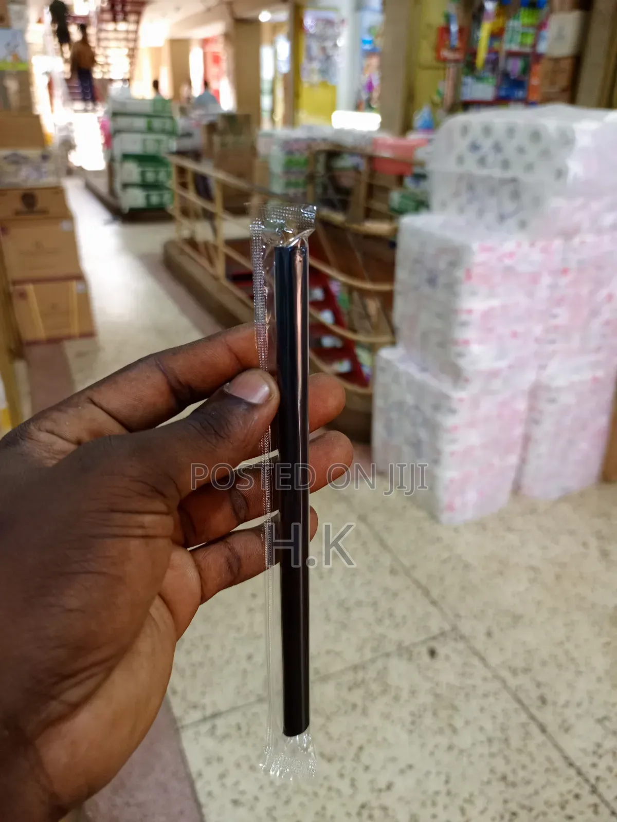 Black Plastic Drinking Straws 100pcs