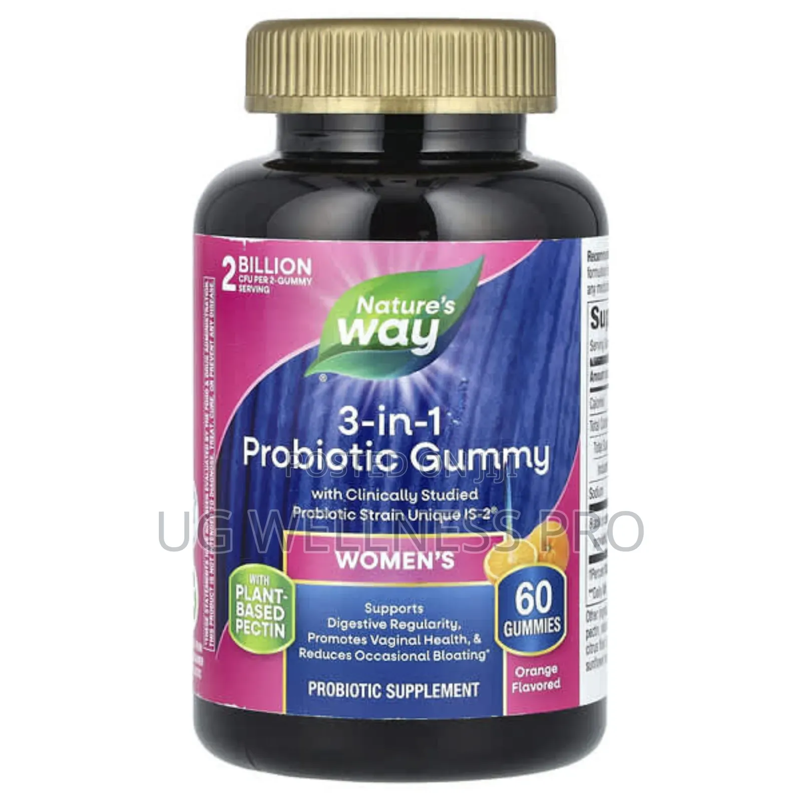 Women's 3-in-1 Probiotic Gummy, Orange, 60 Gummies