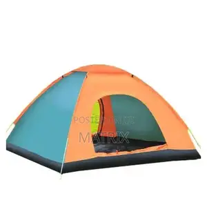 Manual Set Up Camping Tent 4 People(Not Assembled)- Multicolor
