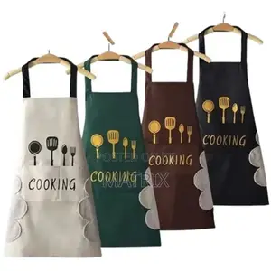 1pc Polyster Waterproof Kitchen Apron - Multicolor
