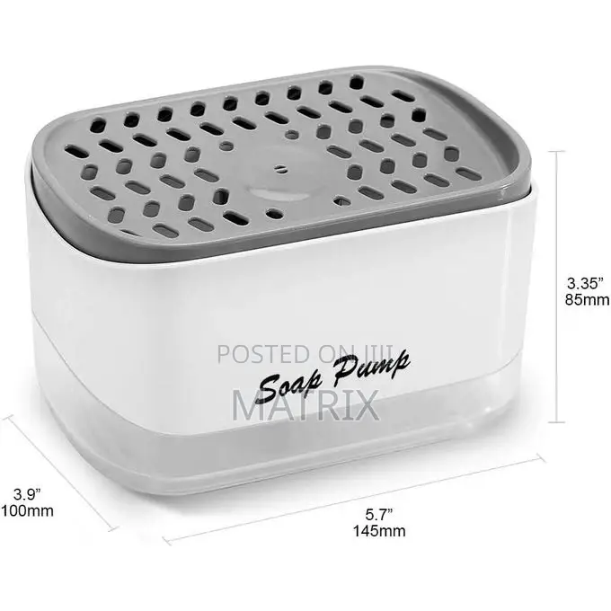 Trendy Soap Pump Dispenser Sponge Holder - Multicolor