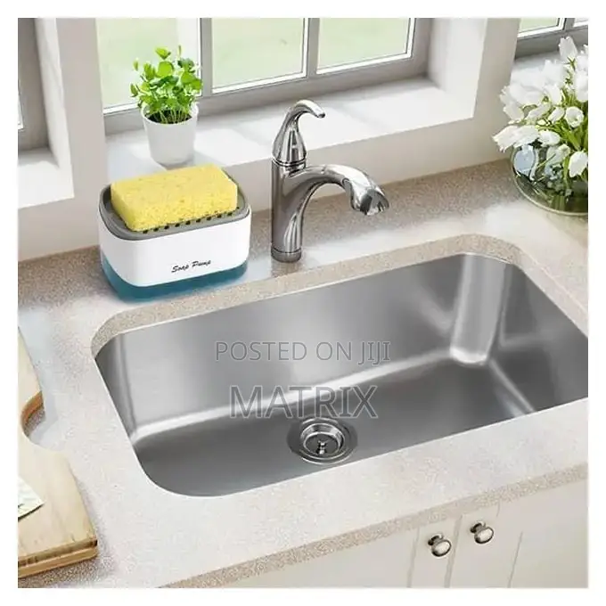 Trendy Soap Pump Dispenser Sponge Holder - Multicolor