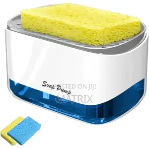 Trendy Soap Pump Dispenser Sponge Holder - Multicolor