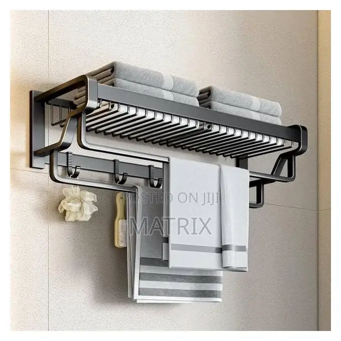 Kitchen, Bathroom Towel Rack - Grey