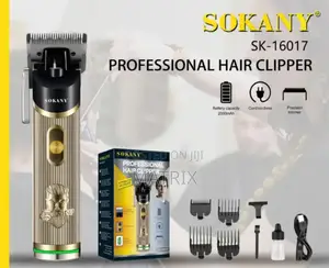 Sokany Professional Hair Clipper With Stainless Steel Cutter