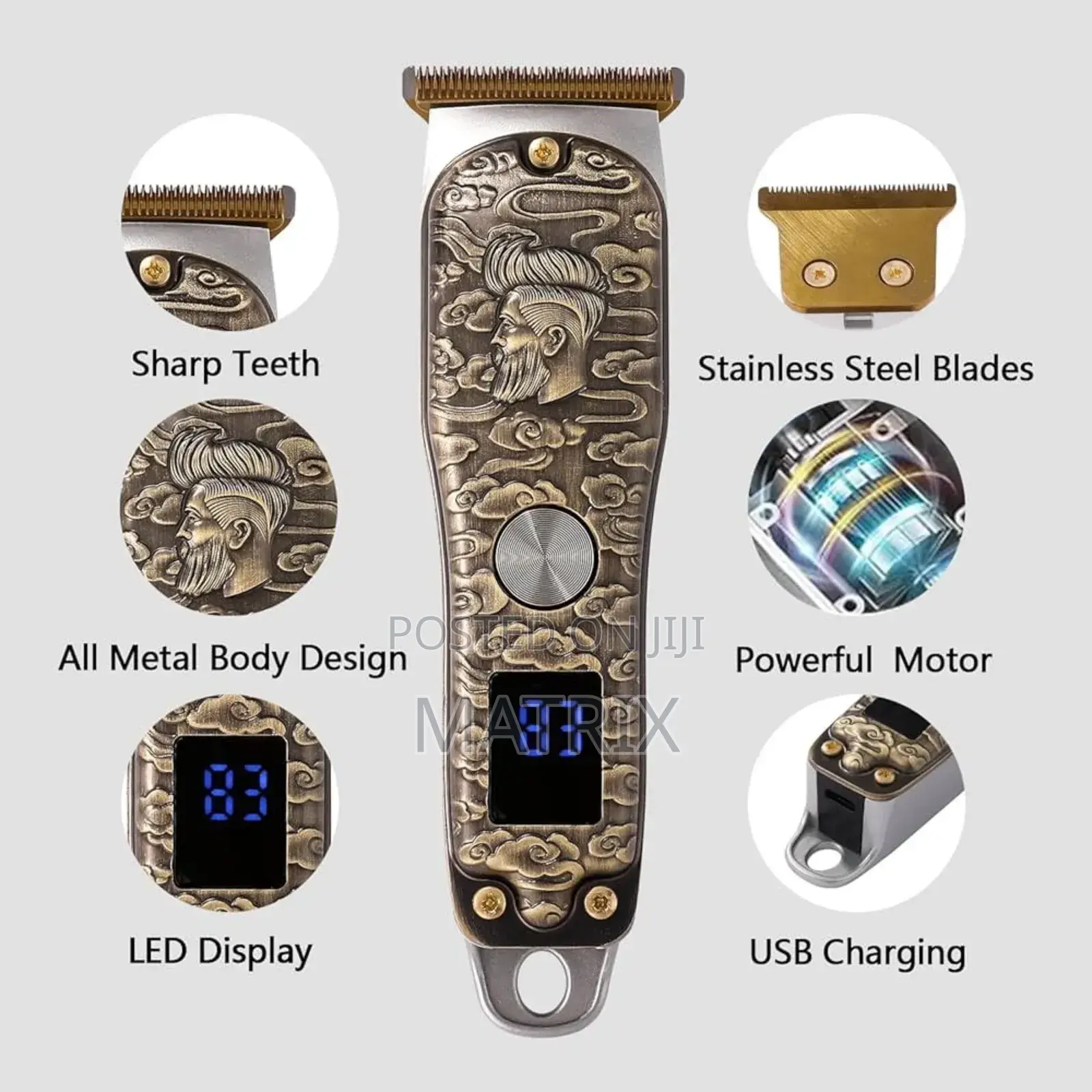 Rechargeable Professional Electric Shaver for Men