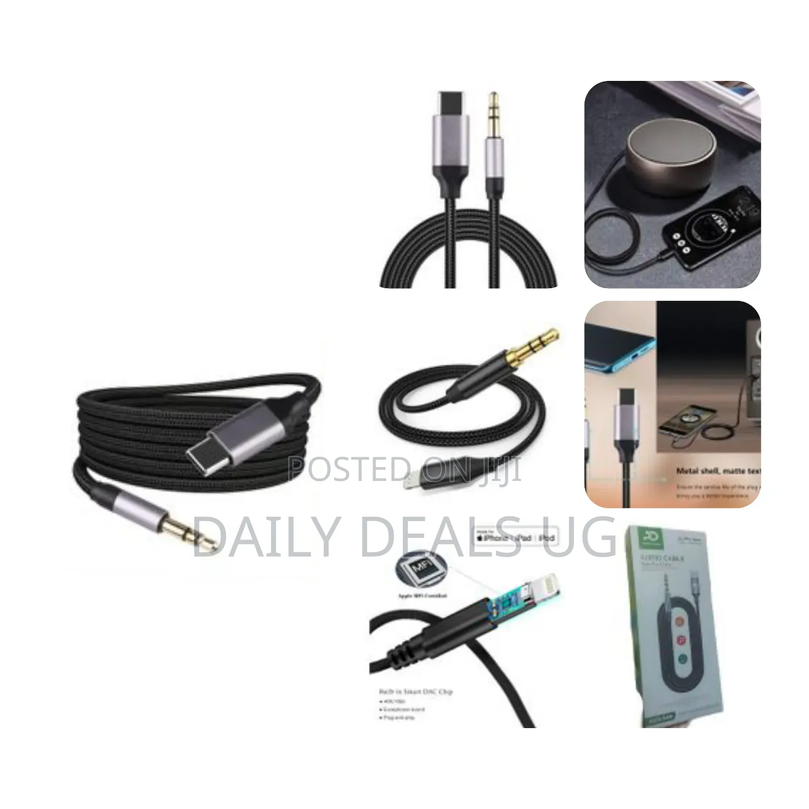 Usb C to 3.5mm Aux Cable Type C Male Jack Adapter Audio Cable Cord
