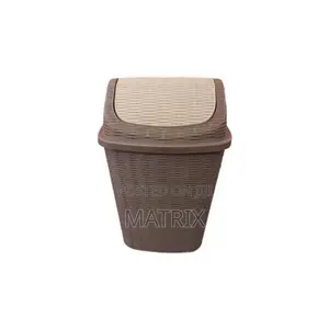 Wooven Trush Can Coffee Brown/Grey Cream